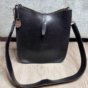 Dooney & Bourke Vintage Black Leather Shoulder Bag